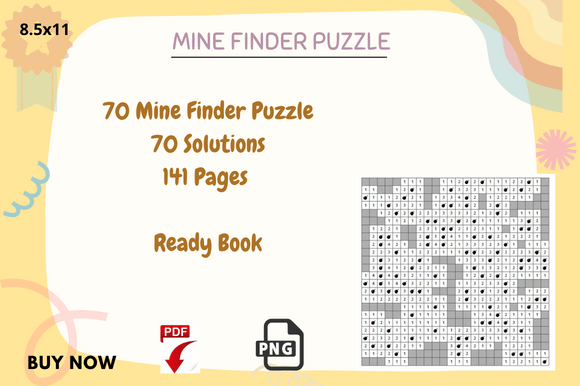 70 Mine Finder Game for Kids: A Fun and Educational Instant Download PDF Puzzle Book