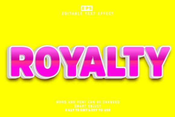 Enhance Your Design Projects with Royalty Game 3D Editable Text Effect Vec
