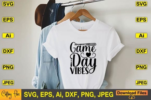 Game Day Vibes SVG T-shirt Print Files