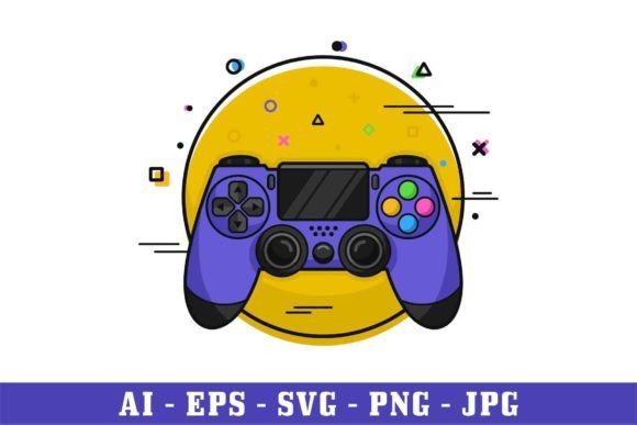 Joystick Game Console Design Vector Icon: A Versatile Asset for Gamers and Creators