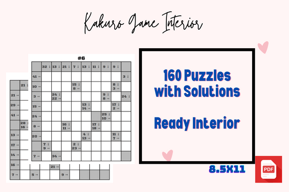 Kakuro Puzzle Interior for KDP: A Practical Resource for Kids' Activity Books