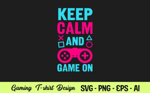 Keep Calm and Game On Gamer T-Shirt: A Playful Fusion of Gaming Culture and Modern Design
