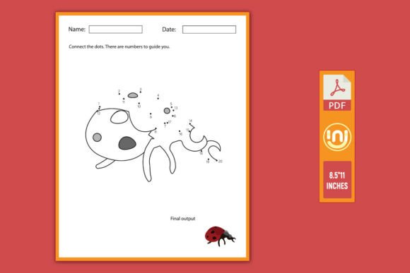 Ladybug Dot to Dot Game