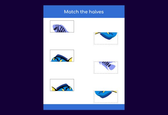 Matching Game: Match Halves of Fish – A Fun and Educational Tool for Children