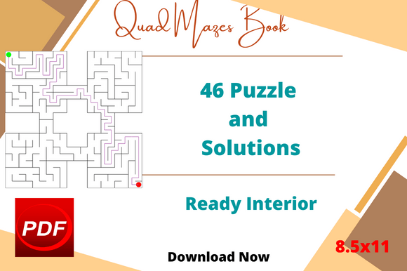 Quad Mazes Game Kids Interior for KDP