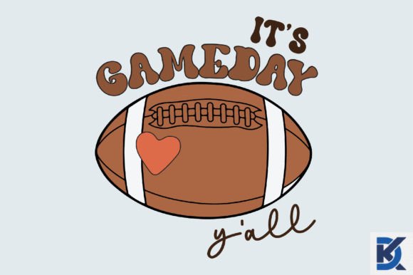 Retro Football Game Day PNG Sublimation