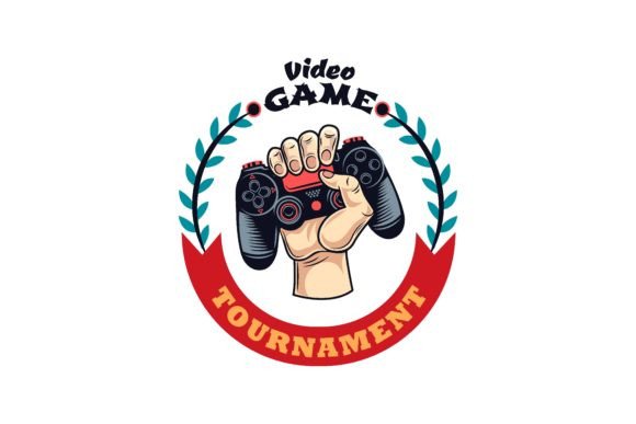 Video Game Emblem: Badge with Skulls, Ga – A Bold Symbol for Gamers and Creators